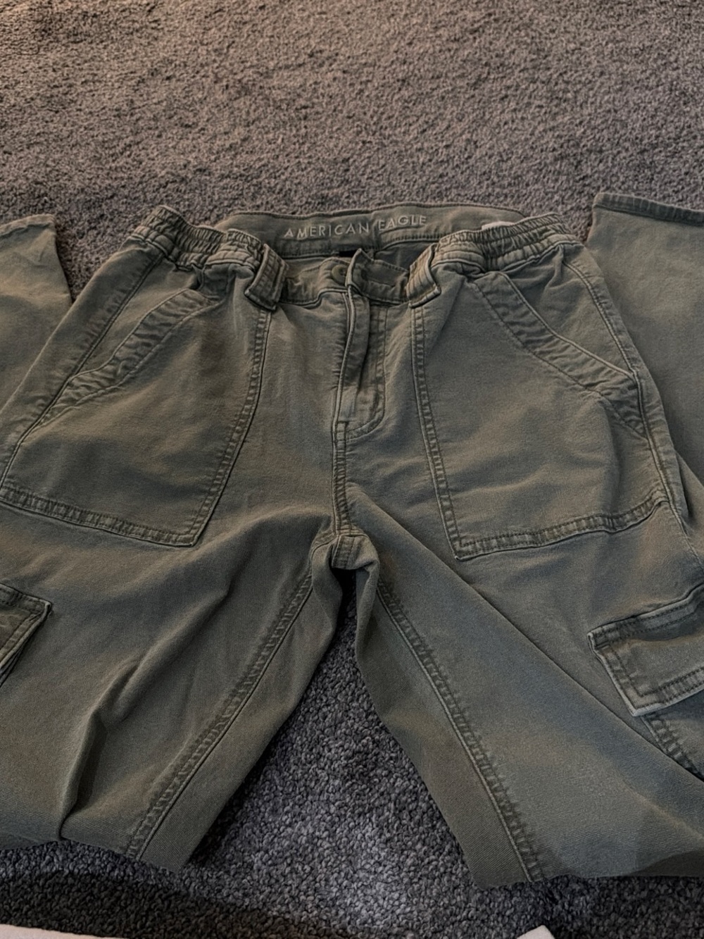 American Eagle Outfitters Olive Green Utility Cargo Trousers